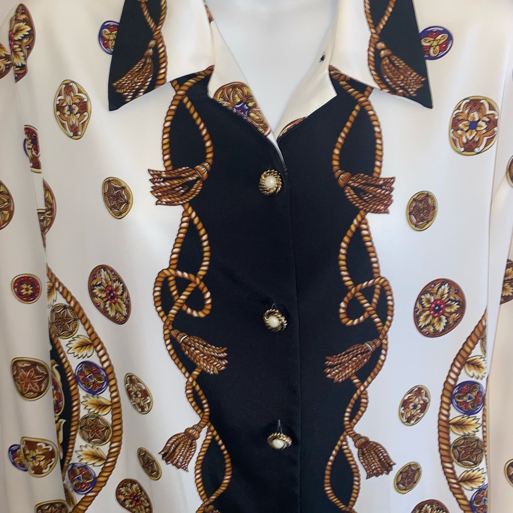 SK & Company Blouse * Versace Look * - Picture 3 of 12